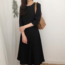 온도바이헤이 기본핏 A라인 가을 하객원피스