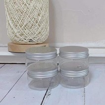 ABM 원형 소품 보관 용기 100ml 4개입용기 원형용기 화장품용기 밀폐용기 휴대용용기 잡곡용기 양념용기 젓갈용기 소분통 슬라임용기 견과류통 플라스틱병 쿠키통 냉장고정리