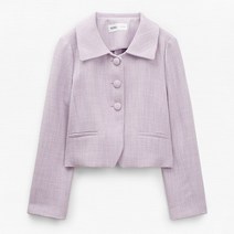 미쏘 여성용 변형카라 숏 트위드 자켓