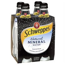 Schweppes 슈웹스 내추럴 미네랄 워터 300ml 4캔