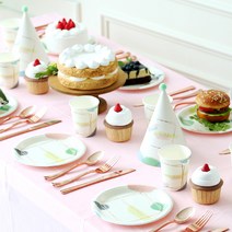 (주)파티해 감성 파티테이블셋팅패키지(10인용), 생일수채화