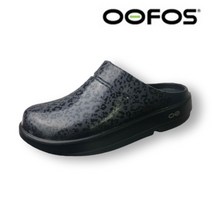 우포스 클로그 oofos oocloog 그레이 레오파드 리미티드