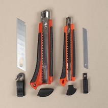 사무용 커터칼세트 오토락 랜덤 3개 택배칼 제작 DIY