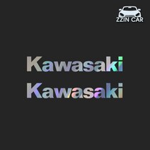 찐카 가와사키 kawasaki 로고 차량용 데칼스티커 ZCG-31, 홀로그램