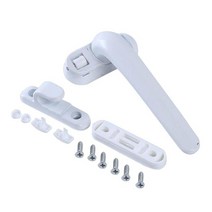 창문 샷시 손잡이 핸들 DIY 윈도우 핸들 알루미늄 교체 잠금 가구 도어 여닫이 창 용, 04 White Right
