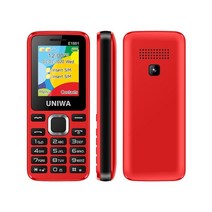 공기계 휴대폰 스마트폰 핸드폰 uniwa e1801 듀얼 심 듀얼 스탠바이 손전등 fm, 영어 키보드, 없음, 빨간색