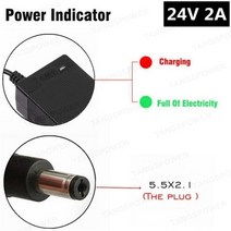 28.8V 휠체어 골프 카트 용 24V 2A 납산 배터리 충전기 전기 스쿠터 자전거 잔디 깎는 기계, DC 5.5x2.1_미국