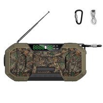 캠핑라디에이터 전력 휴대용 손 크랭크 라디오 비상 보조베터리 충전기 플래시 라이트 야외 캠핑 생존, [06] Camouflage Green