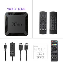 X96Q 안드로이드 100 TV 박스 올위너 H313 쿼드 코어 4K 60fps H265 2G 와이파이 구글 플레이어 스토어 유튜브 X96Q2 셋톱 박스 2GB 16GB, 20.Eu 플러그  2G 16G MX3 PRO