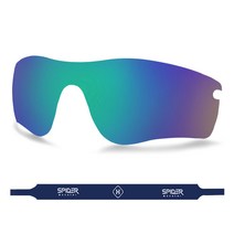 오클리 레이다 렌즈 트라이브 호환렌즈 레이다 패스 리필렌즈 교체, R413 블루그린（편광렌즈）＋스포츠스트랩