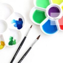 꽃접시 동양화 팔레트 방과후학습 미술준비물 DIY, 투명꽃접시