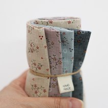 원단패키지 빈티지 별꽃플라워 천 4종 51093, 1/4마(4장)