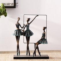 발레하는 소녀 철제 조각상 오브제 거실 인테리어 장식품 소품, A