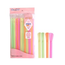 슬러시 빨대 6mm*50P 음료수 커피 콜라 카페 일회용품