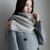 [러쉬룸/폴엔나나] 캐시미어머플러 킹스로드 남자여자커플 심플 울체크목도리 머플러선물추천 브리티쉬룩 목도리브랜드