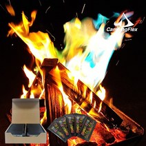 (캠핑플렉스) 마법불꽃 10g/15g/25g/30g 100개/50개 한박스 감성 캠핑 불멍 오로라 매직파이어 레인보우 불꽃 참나무장작 마법가루, 01. 마법불꽃 10g 100개