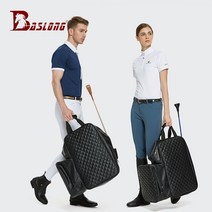 퀄팅 다기능 승마 가방 부츠 헬멧 승마장비 수납가방 고급형, 단일사이즈, 블랙