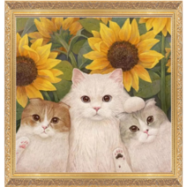 루시앤에밀리 보석십자수금전수 최신26면+AB비즈 DIY 대형보석십자수 40x40 묘생사진, 1세트, 40 x 40cm 묘생사진