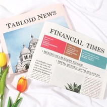 도매팜 3+3 감성적인 분위기를 만들어주는 영어신문 영자신문 촬영소품 빈티지종이, 3set(6장)+3set(6장)