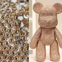 당일배송 브릭베어 23cm diy 보석십자수 키트 핸드메이드 베어브릭, 3.샴페인골드 23cm