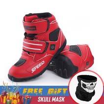 모토 크로스 부츠 남성 레이싱 방수 오프로드 속도 바이커 신발 오토바이 타기 모토 부츠 피트 마이크로 화이버 가죽 신발, a005 빨간 부츠, 6