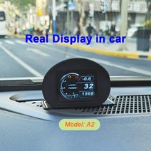 A2 Car HUD Display KM/h MPH Overspeed Alarm Multifunction OBD2 Driving LCD Stopwatch Digital Gauges