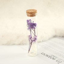 부케돔 안개꽃 미니 말린 보존 꽃 유리 표류 웨딩 파티 장식 위시 병, 4.1PCS Gypsophila