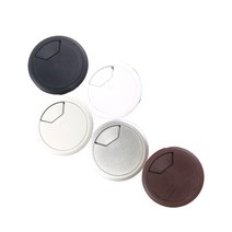 컴퓨터 선 홀캡 60mm 책상 마감 캡 원형 전선 구멍 커버 타공마개, 은색