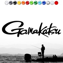 낚시로고스티커 FS002 Gamakatsu 가마가츠 조구사마크 태클박스 자동차꾸미기, 1개, 흰색반사L