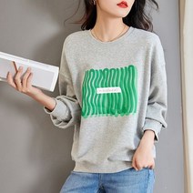 [이꾸띠] 디레이리 여성 봄 가을 무지 레터링 깔끔한 스타일 원컬러 티셔츠