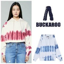 이랜드 [버커루]버커루 봄 가을 여성 루즈핏 2단쭈리 타이다이 후드 티셔츠 B225TS600P