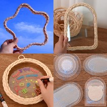 디지우드 라탄재료 라탄 합판 투명 아크릴 바닥 라탄공예, 01. 원형 80mm, 1개