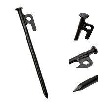 단조팩 20cm 30cm 40cm 캠핑 텐트팩 타프 천막 고정핀, 블랙, 1개