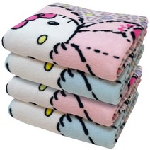 영신타올 헬로키티 레오파드 세면타올 110g 면사, 랜덤, 8개입