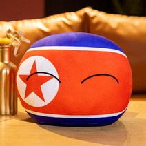 컨트리볼 볼인형 캐릭터 공 국기 나라 쿠션10cm 국가 공 플러시 장난감 폴란드 펜던트 시골 국기 공 소련, 01 North Korea_01 10cm
