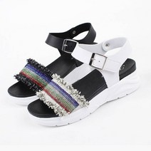 이피탑 5.0cm 여성 캐주얼 스트랩 웨지 샌들 CK모스트