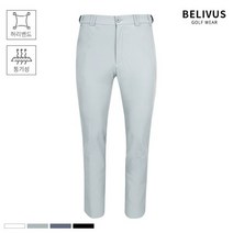빌리버스 골프웨어 남자 슬랙스 BGLP004 스판 팬츠 긴바지, 32, 2030화이트