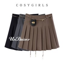 가을 A라인 플리츠 주름 골프 스커트 슬림 플레어 날씬핏 하이웨이스트 치마 봄가을 골프웨어