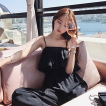 청순 끈나시 롱원피스 뷔스티에 하객 결혼식 봄옷 키작녀