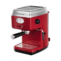 Besuche den Russell Hobbs-Store 커피머신 가정용 Hobbs 커피 머신 레트로 레드 최대 10개의 컵 1.25l 유리 용기 디자인의 양조 및 워밍업 디, 포터필터 에스프레소 머신
