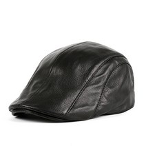 리얼 가죽 모자 남성 양가죽 캡 중노 싱글 방한 베레