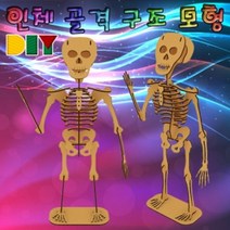 위withh_향앤미과학 DIY 인체 골격 구조 모형 학습교구 교재 수업 교육용퍼즐 3D 나무♥withy, ♥withyou!, ♥withyou!