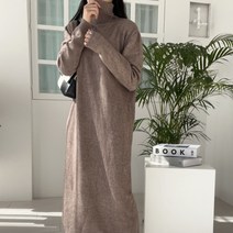 여성 맥시 니트 원피스 겨울 솔리드 컬러 터틀넥 스웨터 드레스 여성용 두꺼운 울트라 롱