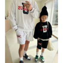 가족 패밀리 사진 의상 커플 맨투맨 반바지 시밀러 룩