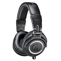 오디오테크니카 전문가용 밀폐형 모니터 HiFi 헤드폰 ATH-M50X, 블랙