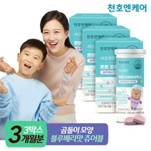 [천호엔케어]키즈쑤욱 어린이 츄어블 프로바이오틱스 30정/키즈유산균, 3박스, 90정