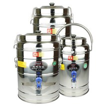 우성금속 대용량 스텐 보온보냉물통 12호 업소용 육수, 단품