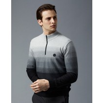 22FW [BEST SEELER] 블랙 그라데이션 반집업 방풍 스웨터 DGSW2D751BK