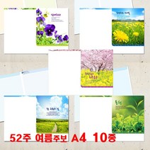 꿈마을예닮 주보 교회주보 기성 예쁜주보 칼라 팬시 예배순서지 청년부 주일학교 주보도안 주보디자인 인쇄 교회요람 감사노트 서류봉투 설교집 교회용품 여름주보 A4 10종 추천, 2세트