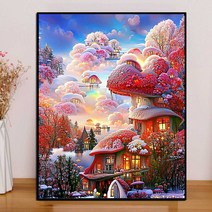 아름다운 풍경 보석 십자수 DIY 큐빅 비즈자수 도트, (40X50CM) 아름다운 풍경